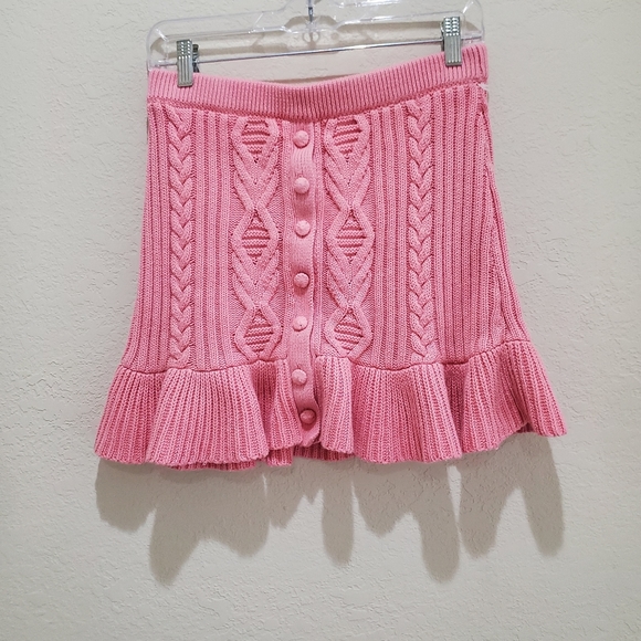 LoveShackFancy Anselma Cable Knit Cardigan Gabella Mini Skirt COMPLETE SET - Picture 9 of 12